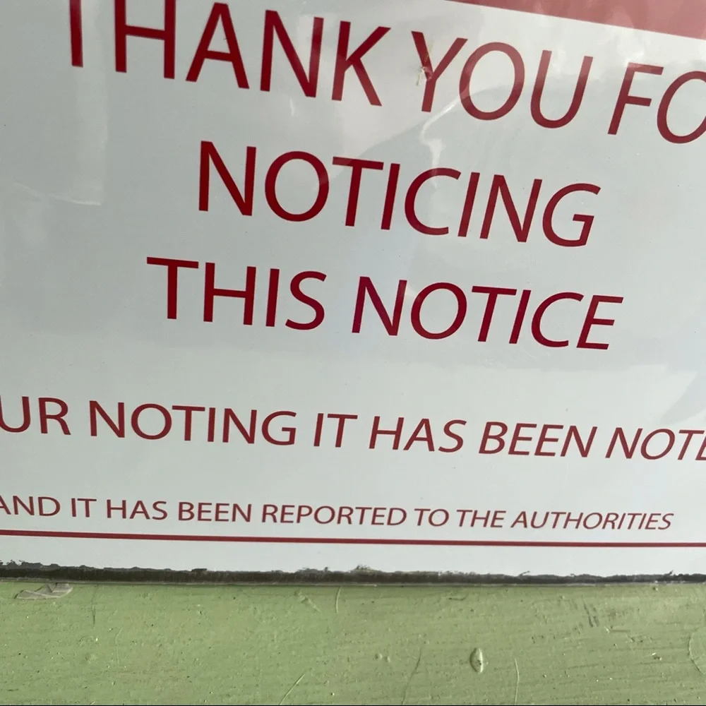 NEW Notice Metal Sign